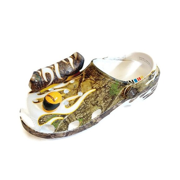 CROCS Mens Size 7 Womens 9 Nascar x Realtree Slip On Classic Clogs Shoes Camo - Picture 5 of 10